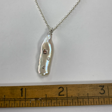 Load image into Gallery viewer, Gem Stud Pearl Drop Necklace