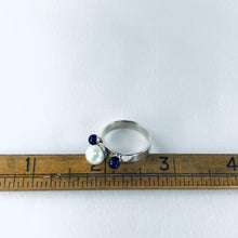 Load image into Gallery viewer, Tri Pearl and Sodalite Ring