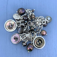 Load image into Gallery viewer, Dark Button Charm Bracelet
