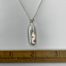 Load image into Gallery viewer, Gem Stud Pearl Drop Necklace