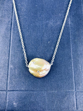 Load image into Gallery viewer, Gem Stud Pearl Slide Necklace