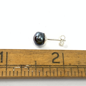 Wide Facet Pearl Studs