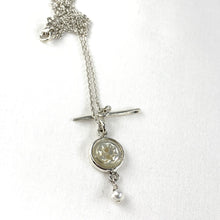 Load image into Gallery viewer, Button and Needle Charm Necklace
