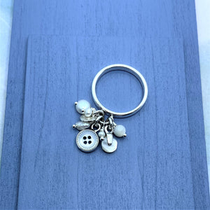 Button Charm Ring
