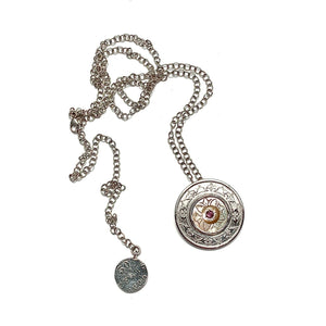 Fleur Button Coin Necklace