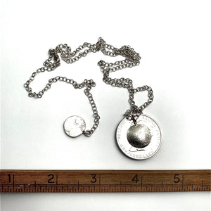 Fleur Button Coin Necklace